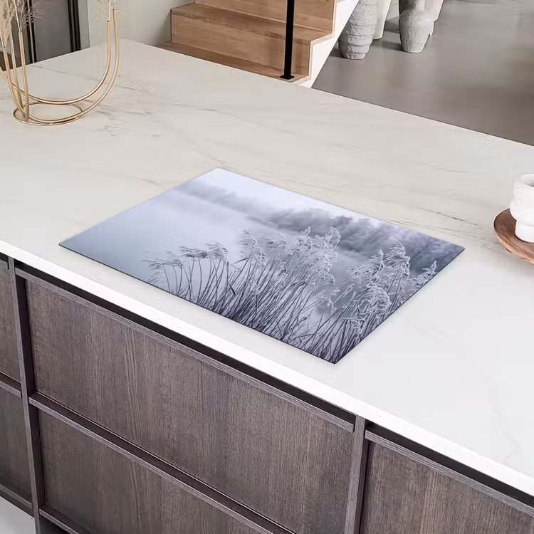 Riet - Bevroren - Winter - Natuur Inductie beschermer vinyl 3mm klein -sfeer8