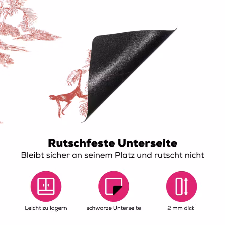 Chimpansee - Beplanting - Rood Inductie beschermer vinyl 3mm klein 276 -zzzzzzz-lf-onderkant