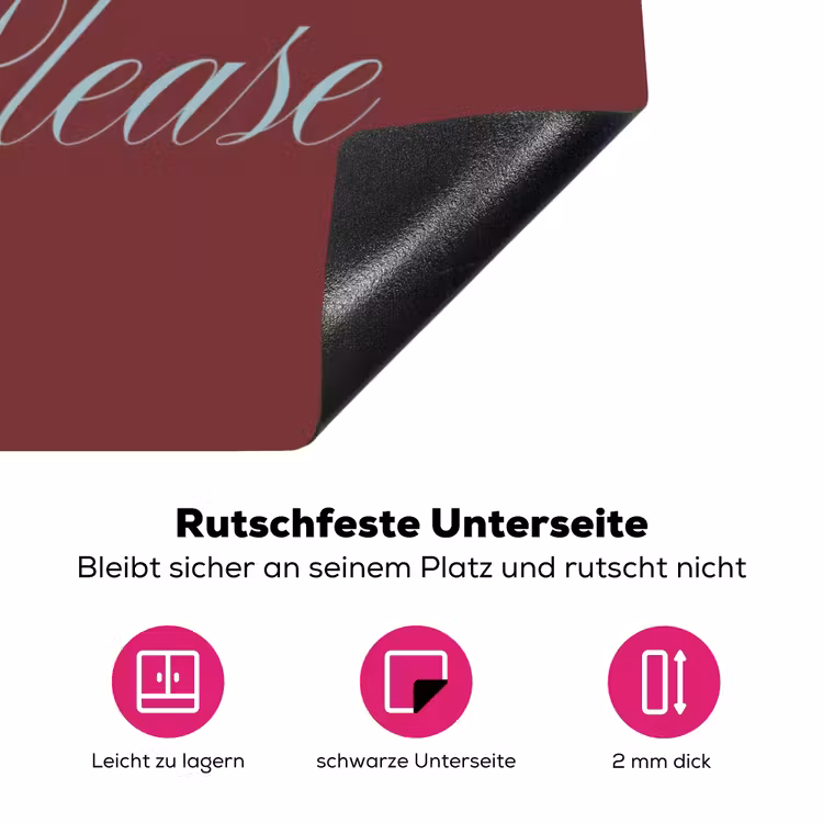 Bitch please - Rood - Blauw Inductie beschermer vinyl 3mm klein -zzzzzzz-lf-onderkant