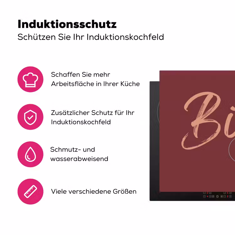 Bitch please - Rood - Blauw Inductie beschermer vinyl 3mm klein -zzzzzzz-lf-ups