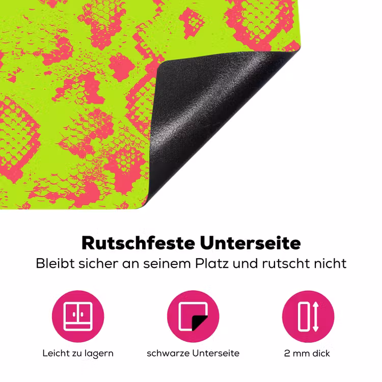 Slang - Neon - Groen - Roze Inductie beschermer vinyl 3mm klein 276 -zzzzzzz-lf-onderkant