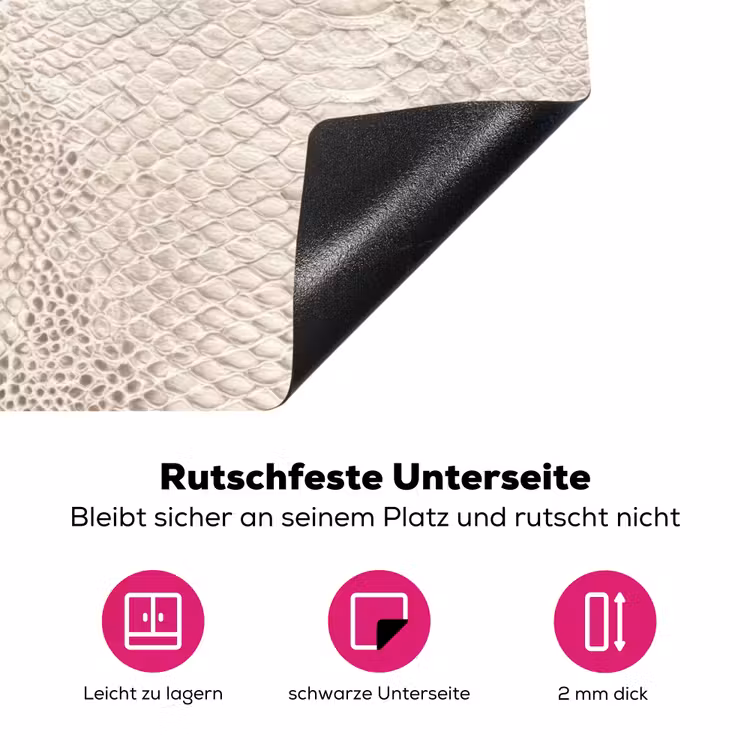 Slangenprint - SWAG - Neon - Groen Inductie beschermer vinyl 3mm klein -zzzzzzz-lf-onderkant