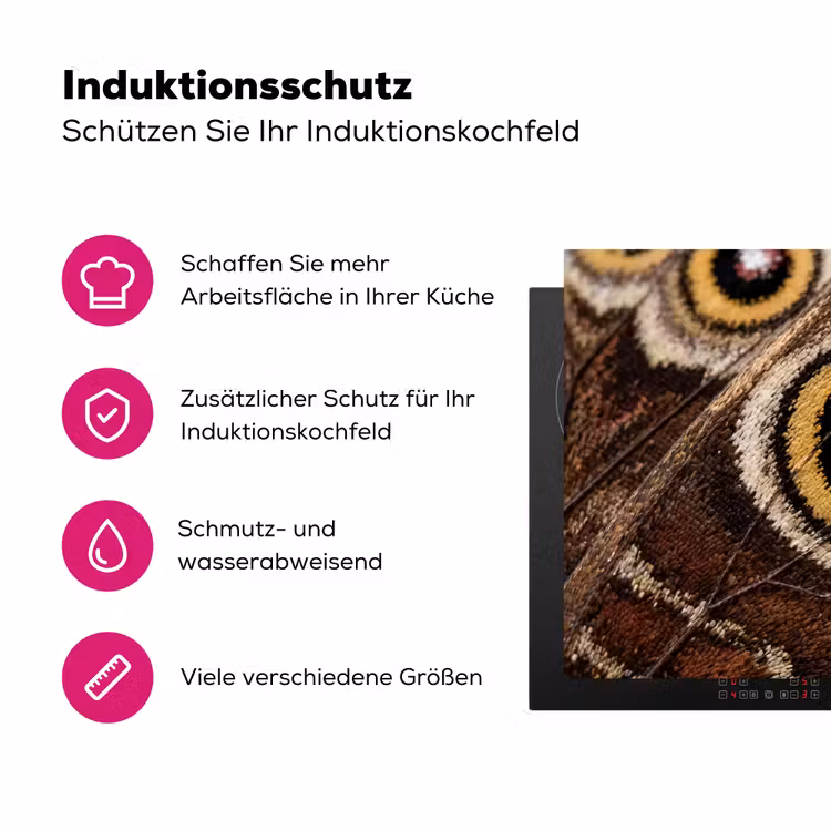 Vlinder - Vleugel - Abstract Inductie beschermer vinyl 3mm klein -zzzzzzz-lf-ups