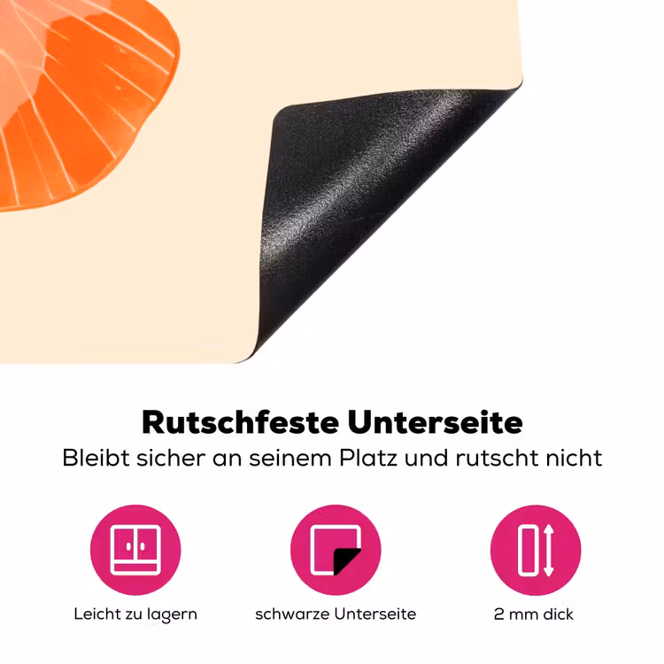 Vlinder - Minimalistisch - Roze Inductie beschermer vinyl 3mm klein -zzzzzzz-lf-onderkant
