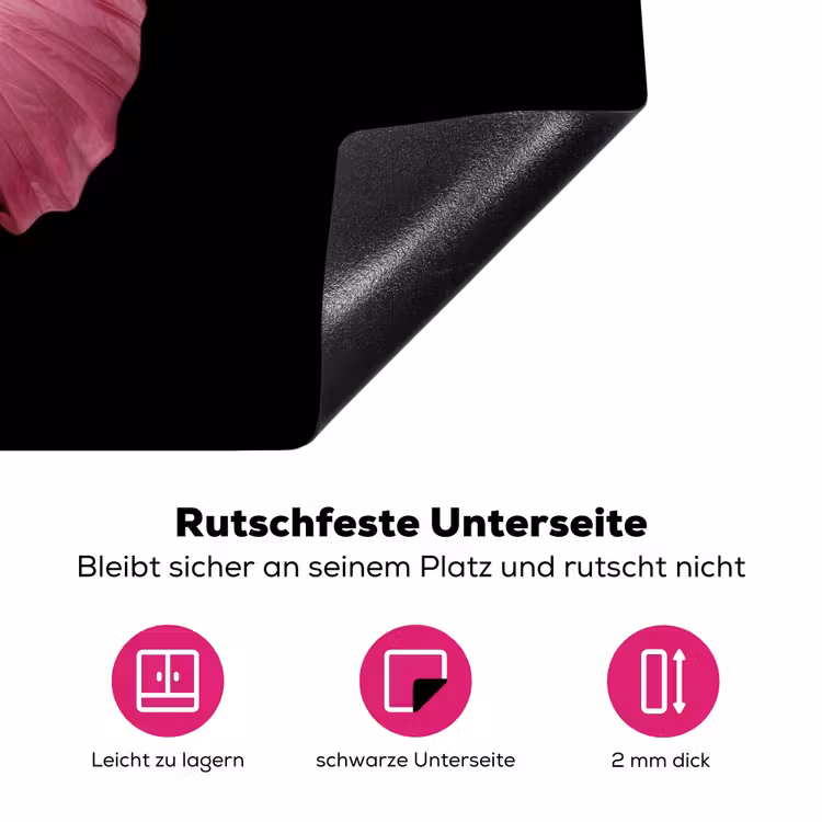 Vlinder - roze - Elegant Inductie beschermer vinyl 3mm klein -zzzzzzz-lf-onderkant