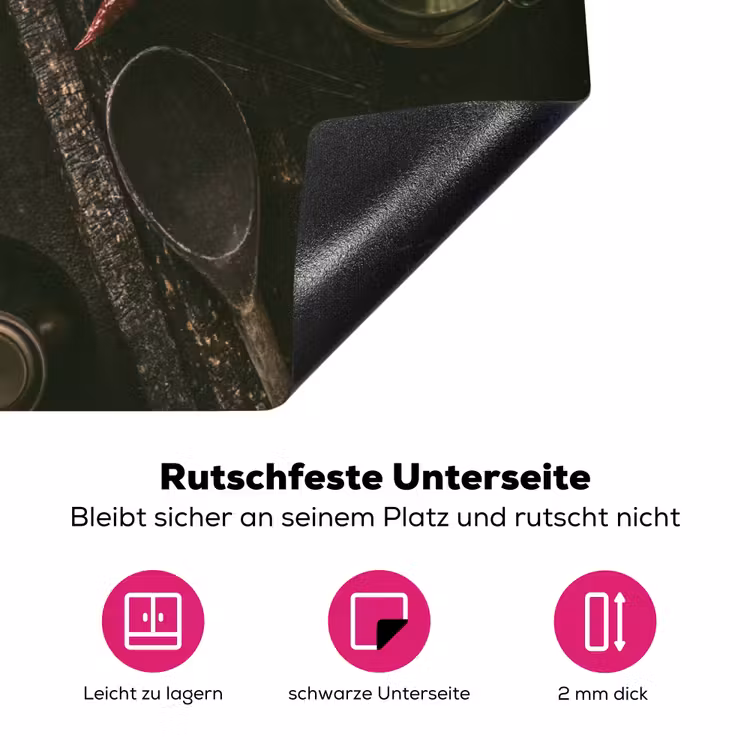Bieslook Bloesem en Antieke Keukenwaren Inductie beschermer vinyl 3mm klein -zzzzzzz-lf-onderkant