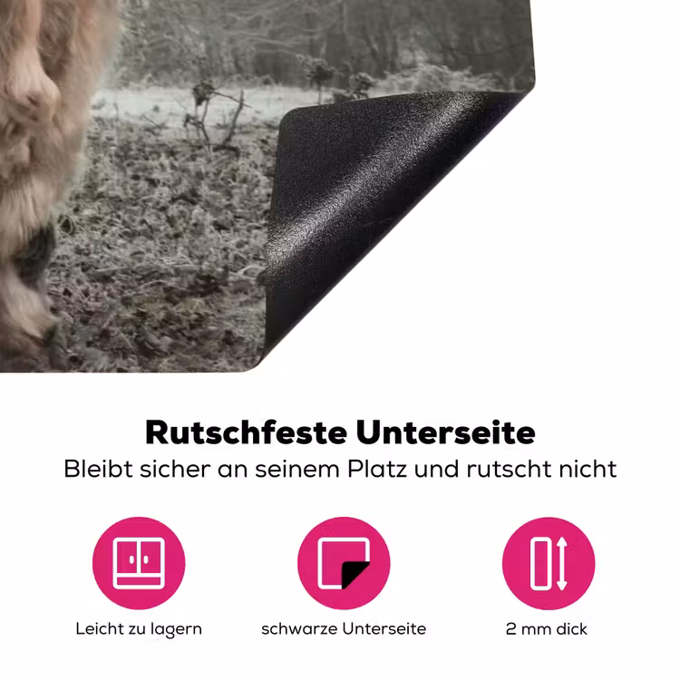Schotse hooglander - Natuur - Herfst - Dieren - Wild - Bos Inductie beschermer vinyl 3mm klein -zzzzzzz-lf-onderkant