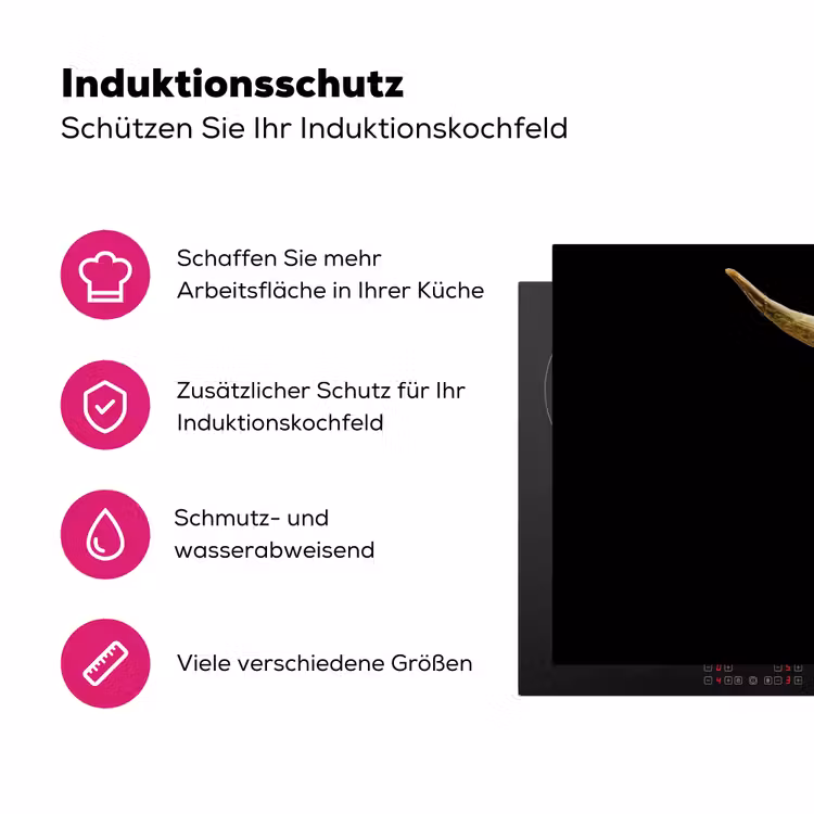 Schotse hooglander - Goud - Vacht - Dieren - Koe Inductie beschermer vinyl 3mm klein -zzzzzzz-lf-ups