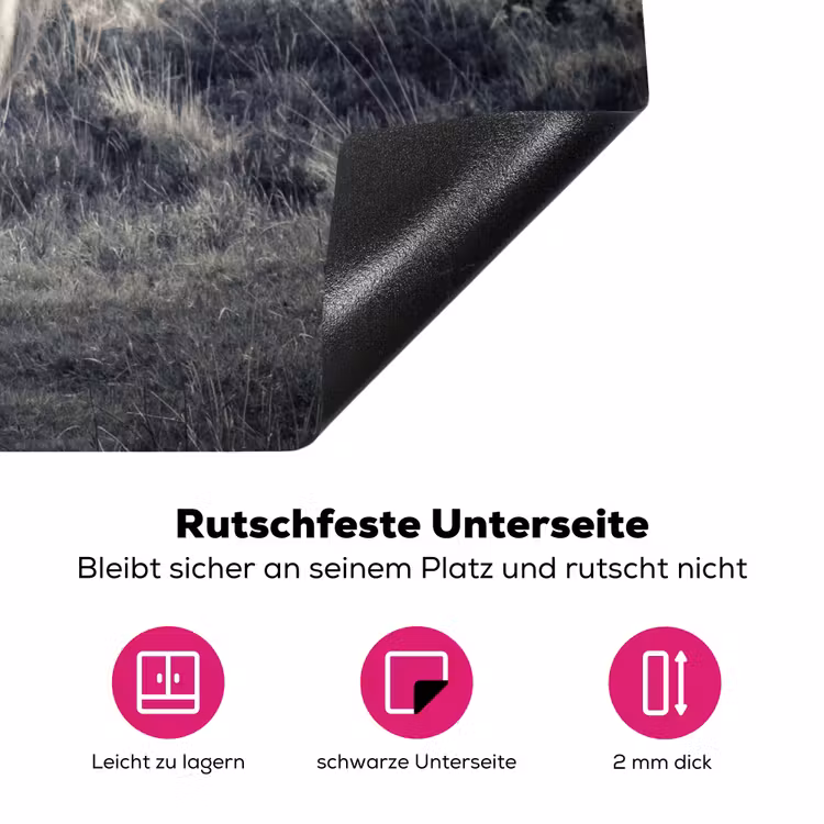 Schotse hooglander - Dieren - Wolken - Koe - Natuur Inductie beschermer vinyl 3mm klein -zzzzzzz-lf-onderkant