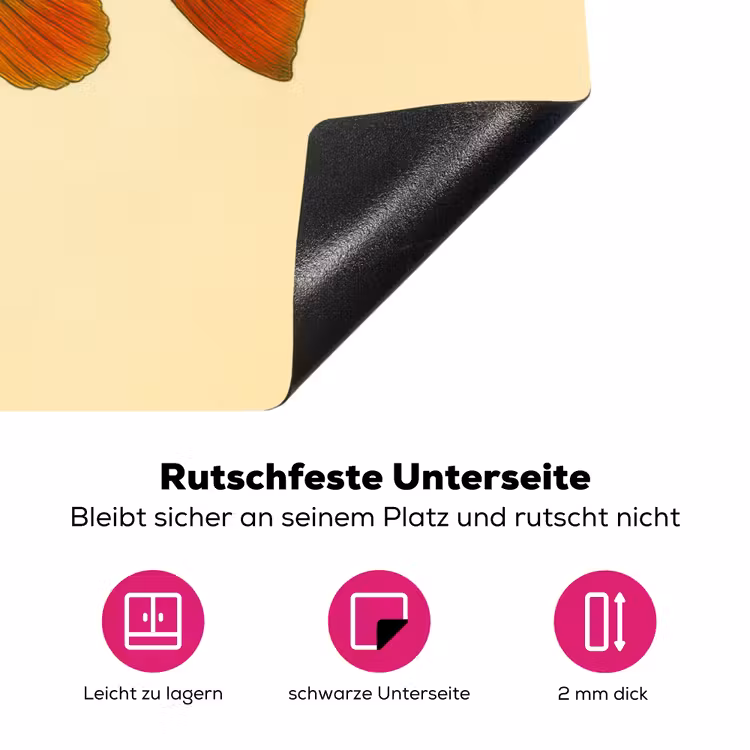 Schubben - Vis - Groen - Illustratie Inductie beschermer vinyl 3mm klein -zzzzzzz-lf-onderkant