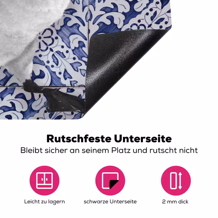 Zwaan - Kunst - Delfts blauw - Schilderij - Oude meesters Inductie beschermer vinyl 3mm klein -zzzzzzz-lf-onderkant