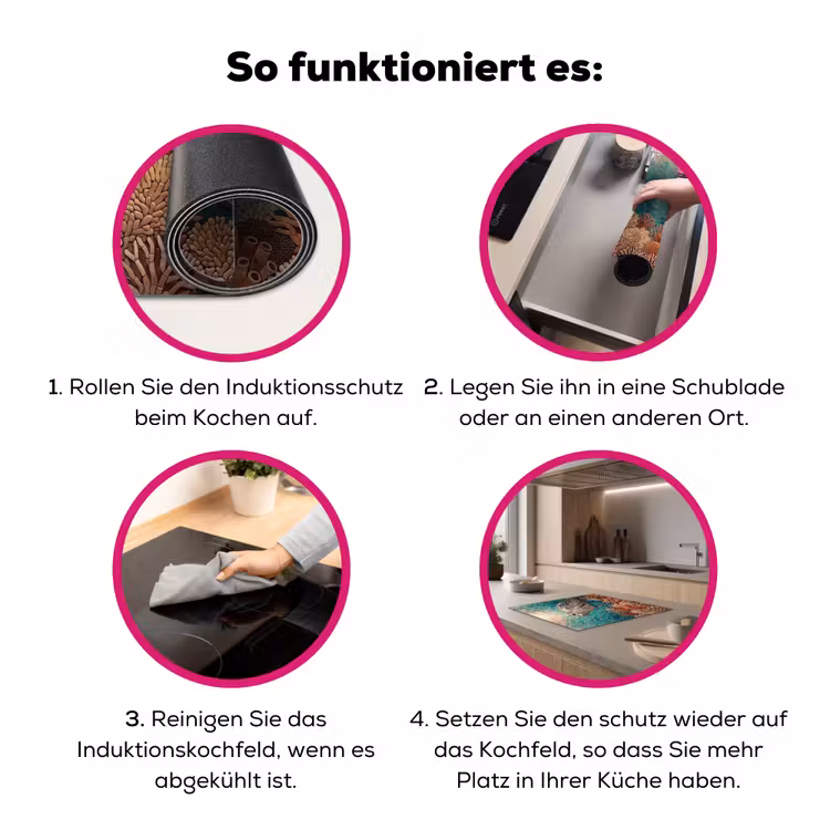 Zeehond - Mozaïek - Onderwater - Dieren - Blauw Inductie beschermer vinyl 3mm middel -zzzzzzz-lf-werking