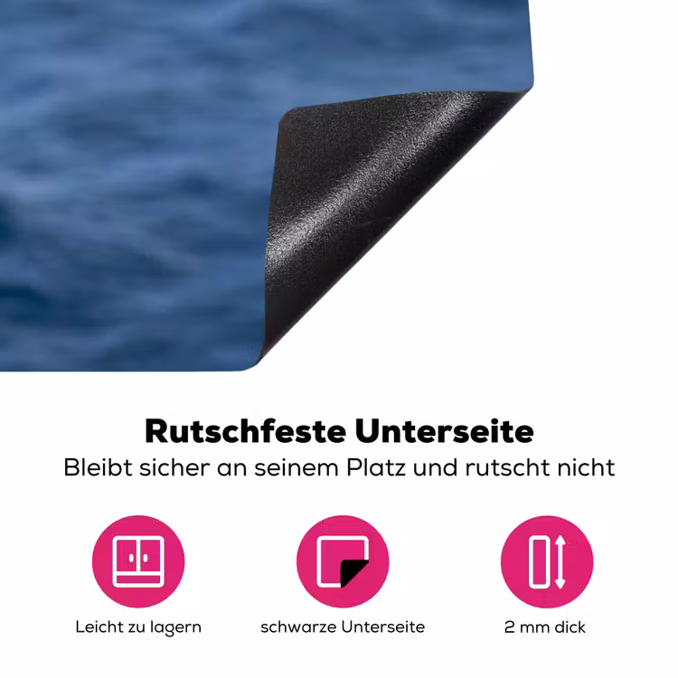 Zeemeeuw - Oceaan - Blauw Inductie beschermer vinyl 3mm klein -zzzzzzz-lf-onderkant