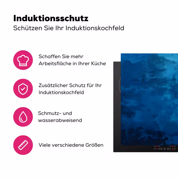 Zeilboot - Water - Abstract - Schaduw Inductie beschermer vinyl 3mm klein -zzzzzzz-lf-ups