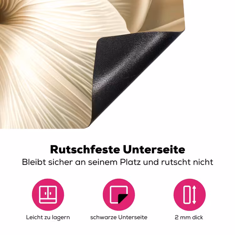 Zijden Bladgolven Inductie beschermer vinyl 3mm klein -zzzzzzz-lf-onderkant