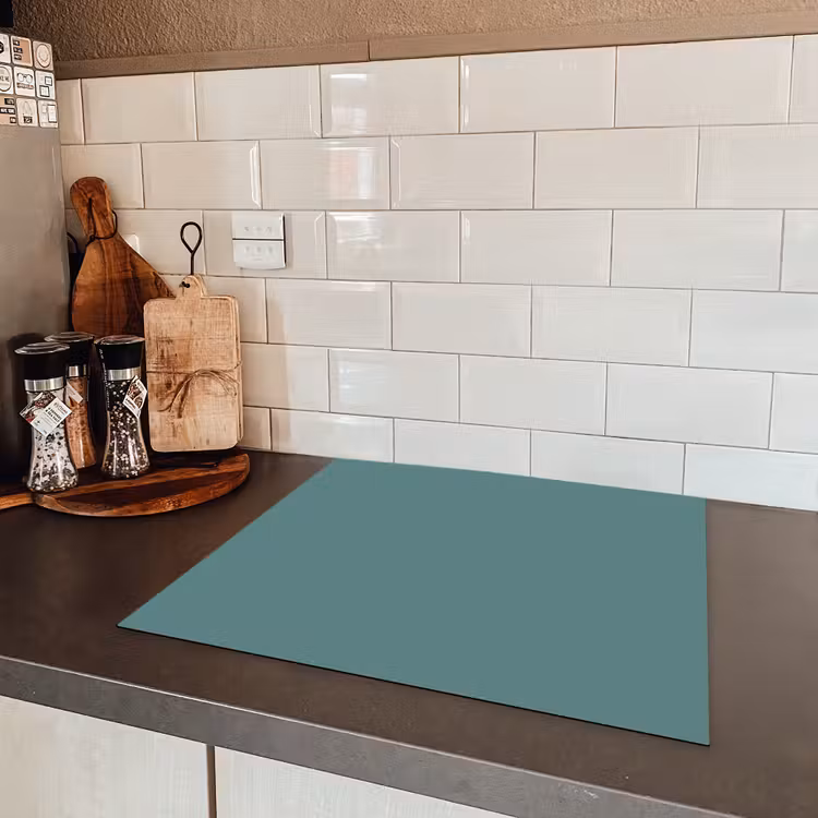 Serene - Teal - Blauw Inductie beschermer vinyl 3mm middel 274 -sfeer3