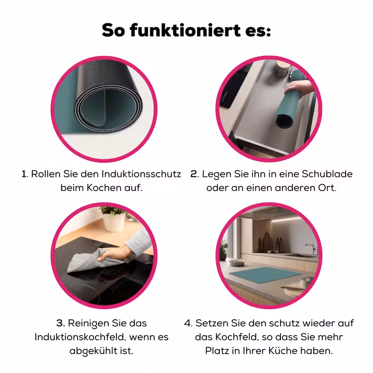 Serene - Teal - Blauw Inductie beschermer vinyl 3mm middel 274 -zzzzzzz-lf-werking
