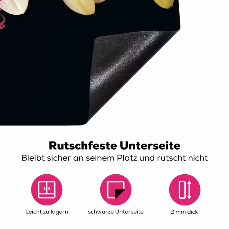 Getekende Schoonheid van Orchideeën Inductie beschermer vinyl 3mm klein -zzzzzzz-lf-onderkant