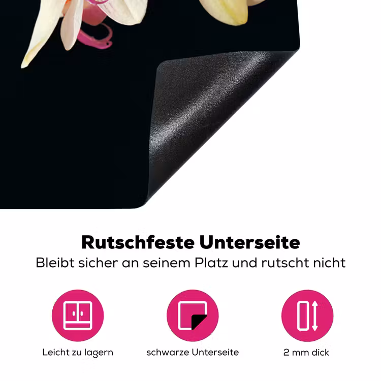Getekende Schoonheid van Orchideeën Inductie beschermer vinyl 3mm middel -zzzzzzz-lf-onderkant
