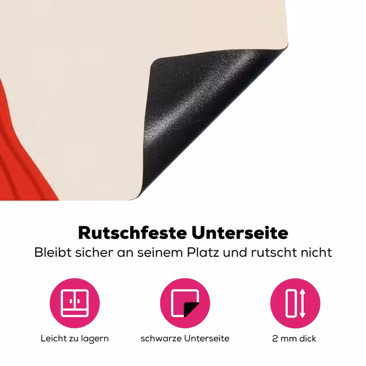 Silhouet - Hond - Trui - Rood Inductie beschermer vinyl 3mm klein -zzzzzzz-lf-onderkant