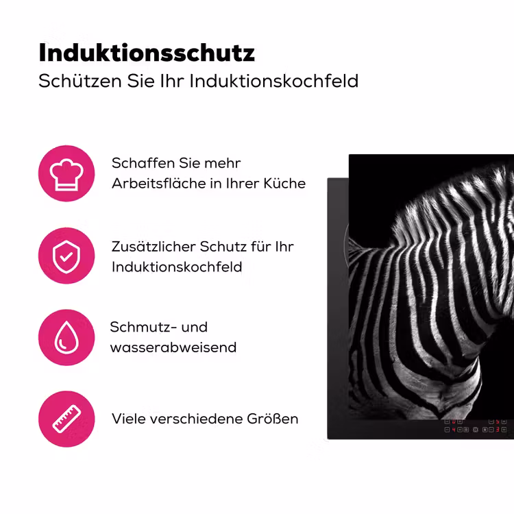 Symfonie in Strepen Inductie beschermer vinyl 3mm klein -zzzzzzz-lf-ups