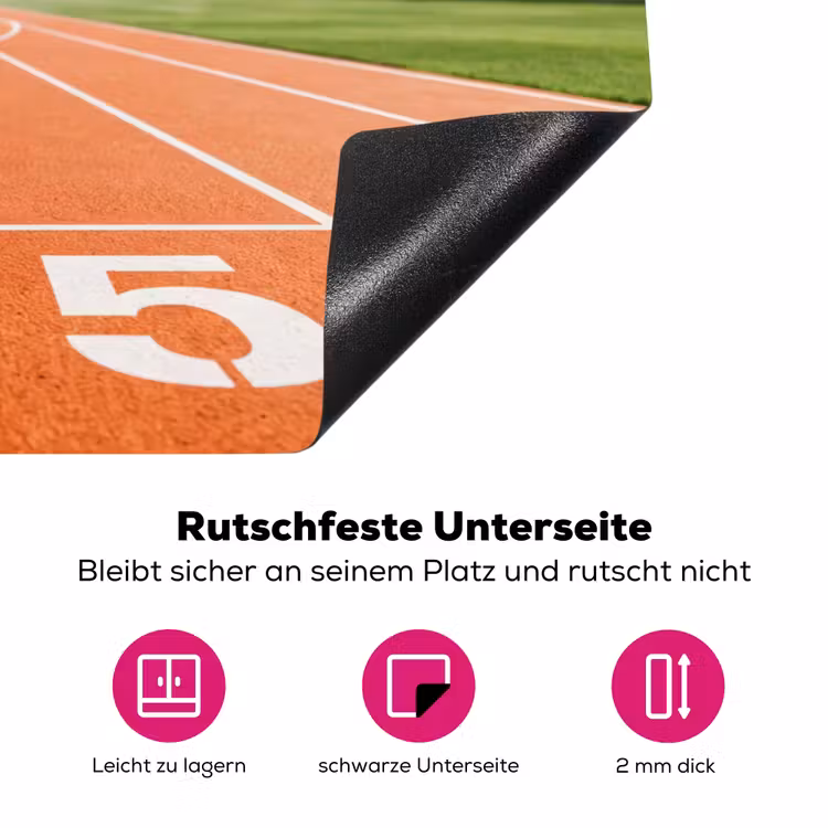 Sintelbaan - Stadion - Sport -Oranje Inductie beschermer vinyl 3mm klein -zzzzzzz-lf-onderkant