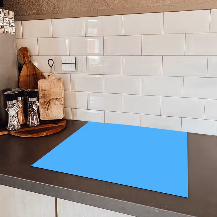 Sky - Blue - Blauw Inductie beschermer vinyl 3mm middel 274 -sfeer3