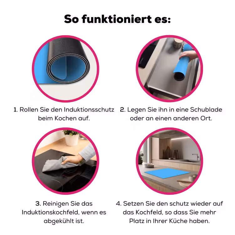Sky - Blue - Blauw Inductie beschermer vinyl 3mm middel 274 -zzzzzzz-lf-werking