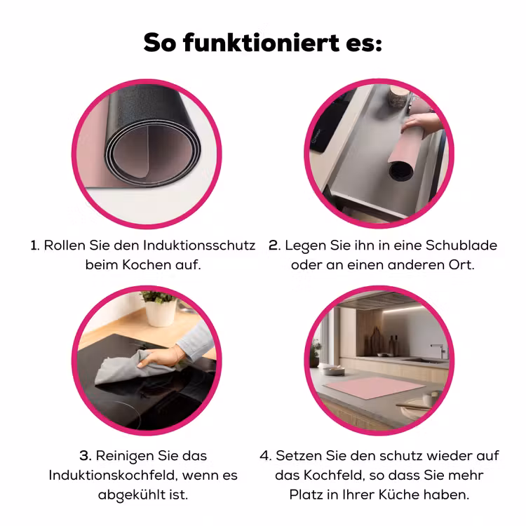 Soft - Blush - Roze Inductie beschermer vinyl 3mm middel 274 -zzzzzzz-lf-werking