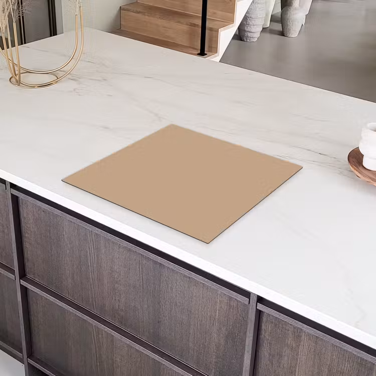 Soft - Taupe - Bruin Inductie beschermer vinyl 3mm middel 274 -sfeer8
