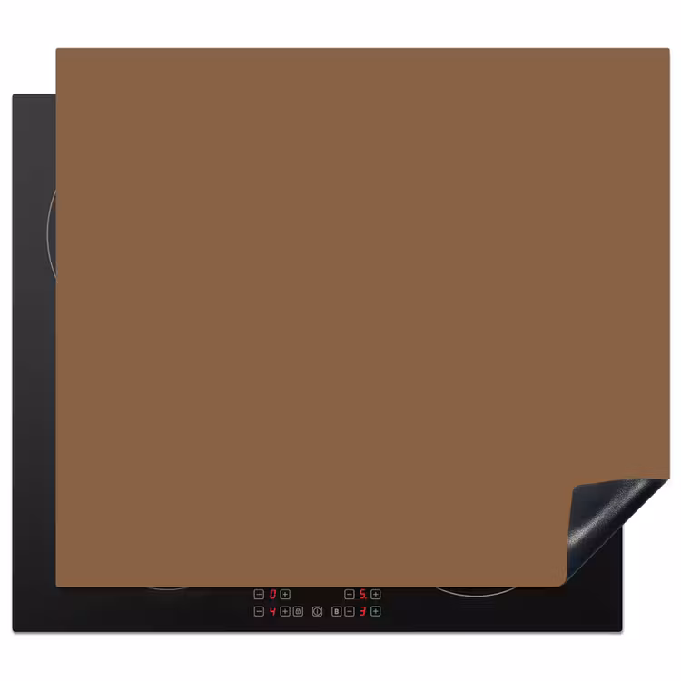 Soft - Walnut - Bruin Inductie beschermer vinyl 3mm middel 274 -3d