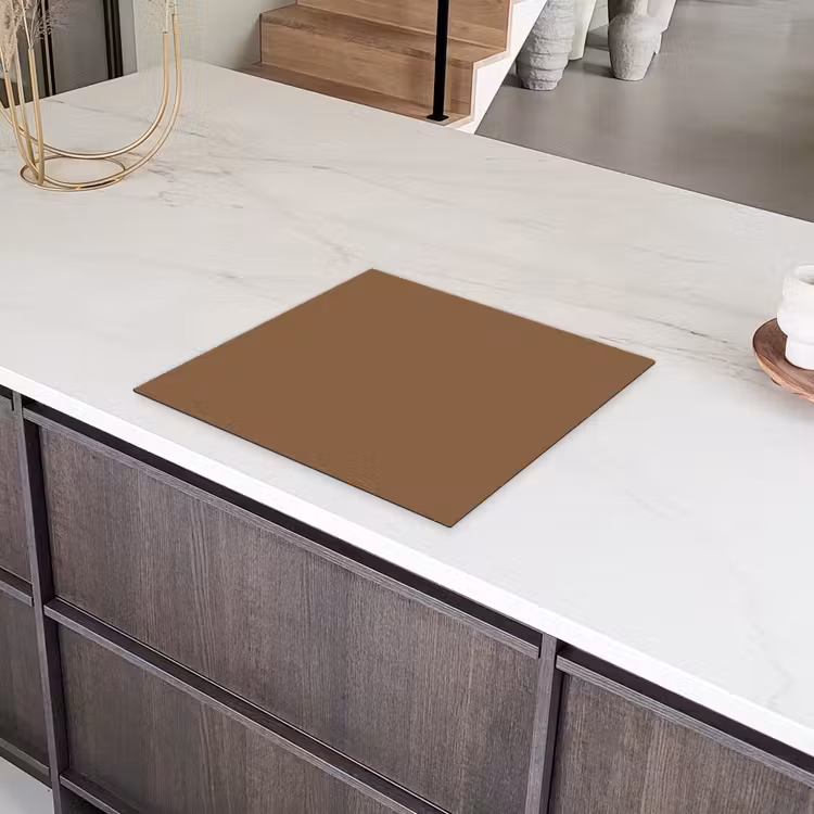 Soft - Walnut - Bruin Inductie beschermer vinyl 3mm middel 274 -sfeer8