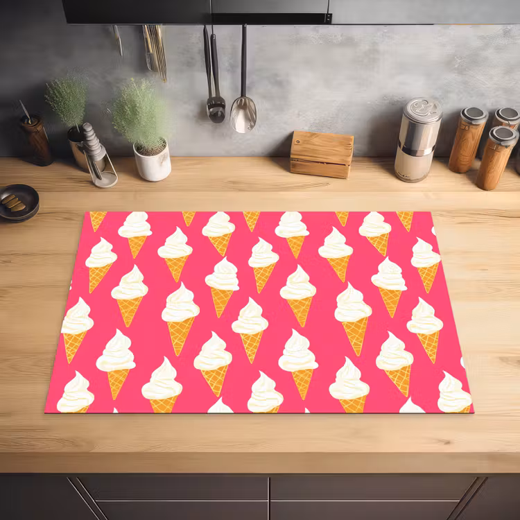 Softijs - Horentje - Roze Inductie beschermer vinyl 3mm klein 276 -sfeer5