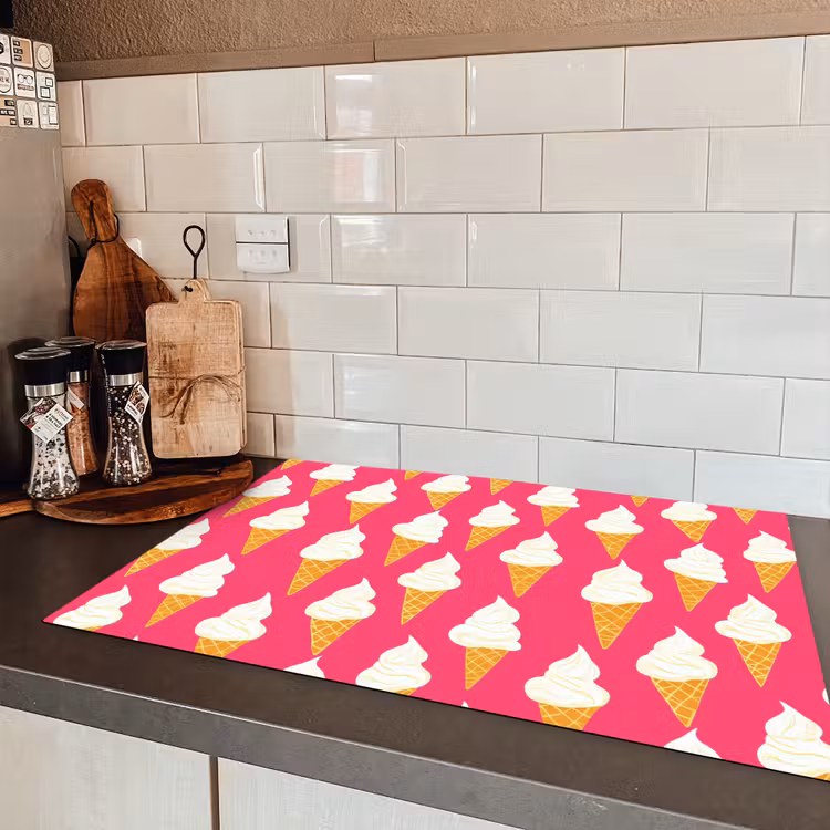 Softijs - Horentje - Roze Inductie beschermer vinyl 3mm klein 276 -sfeer3