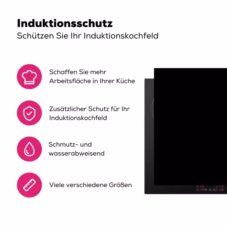 Softijs - Realistisch - Futuristisch Inductie beschermer vinyl 3mm klein -zzzzzzz-lf-ups
