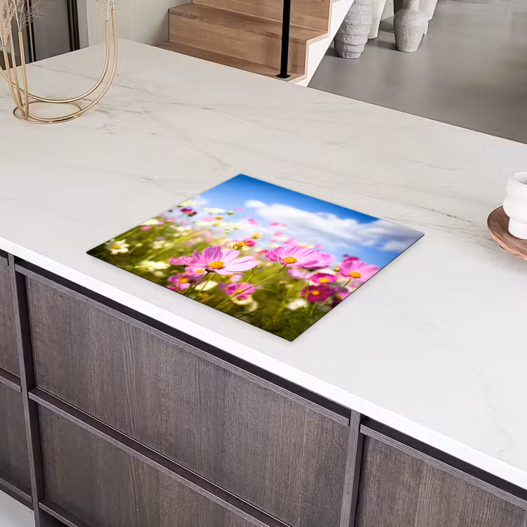 Zomerse Cosmea Inductie beschermer vinyl 3mm middel -sfeer8