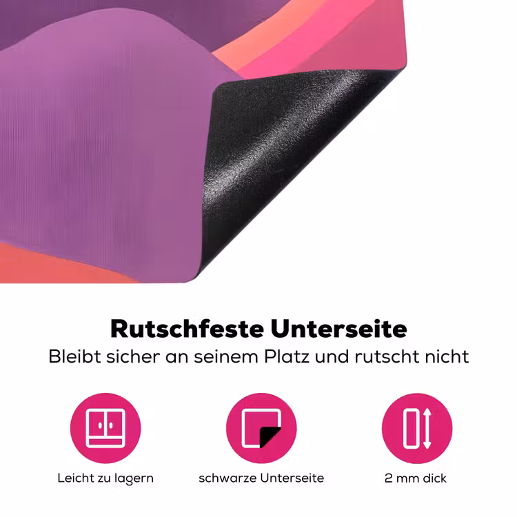 Zon - Heuvels - Paars - Abstract Inductie beschermer vinyl 3mm klein -zzzzzzz-lf-onderkant