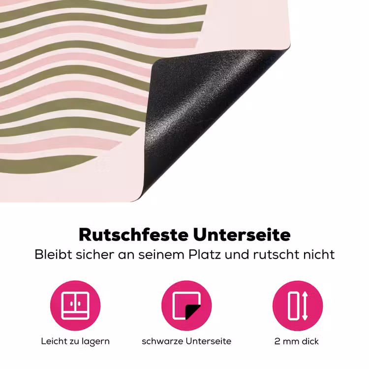 Zon - Zee - Abstract - Modern - Roze Inductie beschermer vinyl 3mm middel -zzzzzzz-lf-onderkant