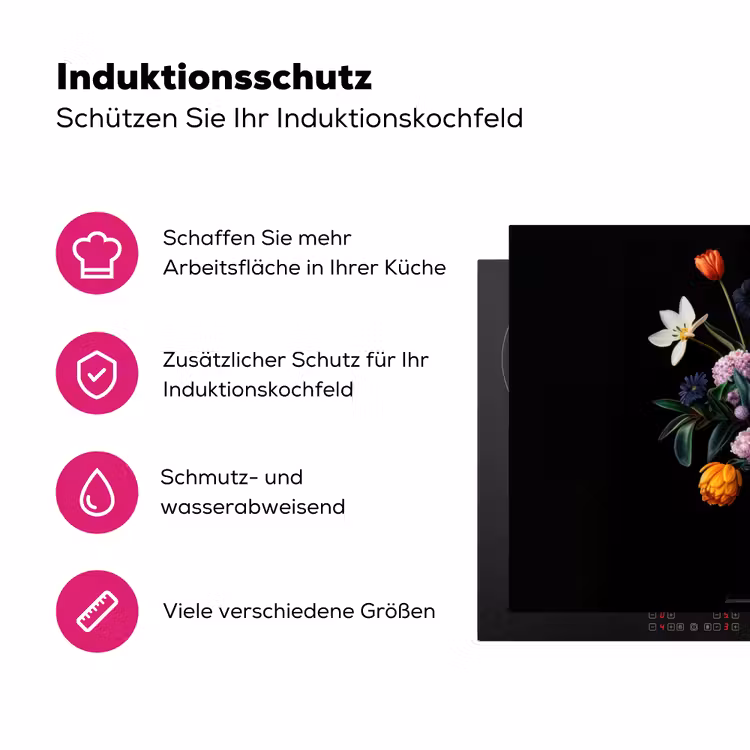 Zonnebloemen - Boeket - Kleurrijk Inductie beschermer vinyl 3mm klein -zzzzzzz-lf-ups