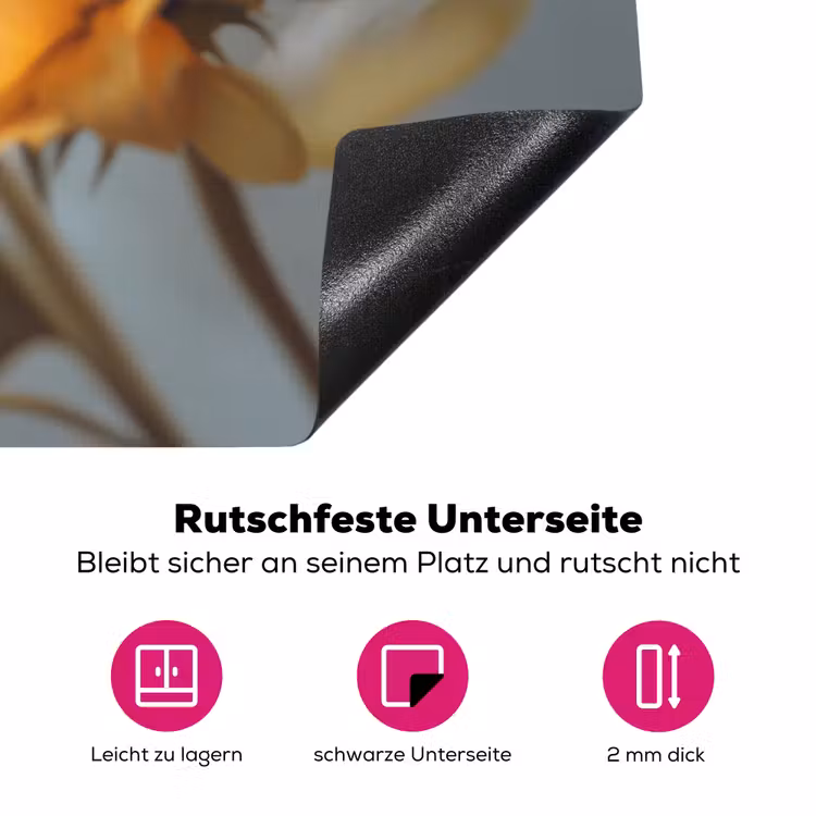 Zonnebloemen - Geel - Wazig Inductie beschermer vinyl 3mm klein -zzzzzzz-lf-onderkant