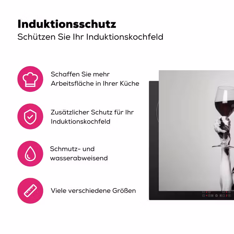 Zonnebril - Dalmatiër - Wijnglas - Tong Inductie beschermer vinyl 3mm klein -zzzzzzz-lf-ups
