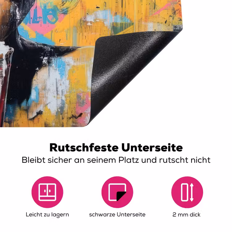 Zonnebril - Vrouw - Kleurrijk - Verfspetters Inductie beschermer vinyl 3mm klein -zzzzzzz-lf-onderkant