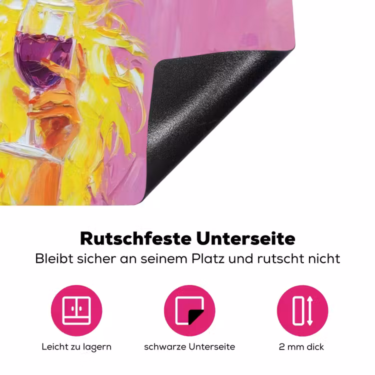 Zonnebril - Vrouw - Jas - Veren Inductie beschermer vinyl 3mm klein -zzzzzzz-lf-onderkant