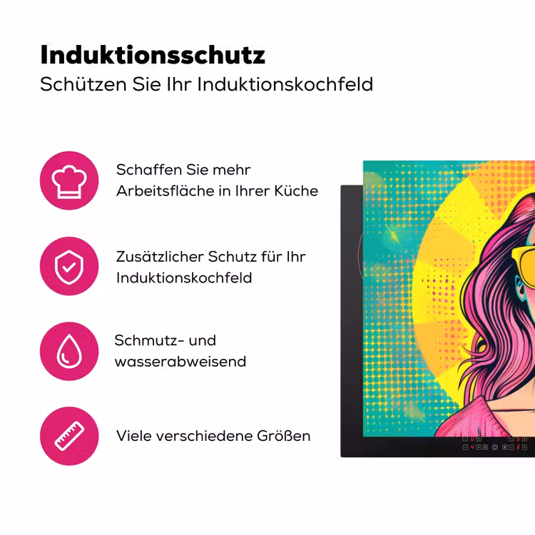 Zonnebril - Vrouw - Zonnig - Geel Inductie beschermer vinyl 3mm klein -zzzzzzz-lf-ups