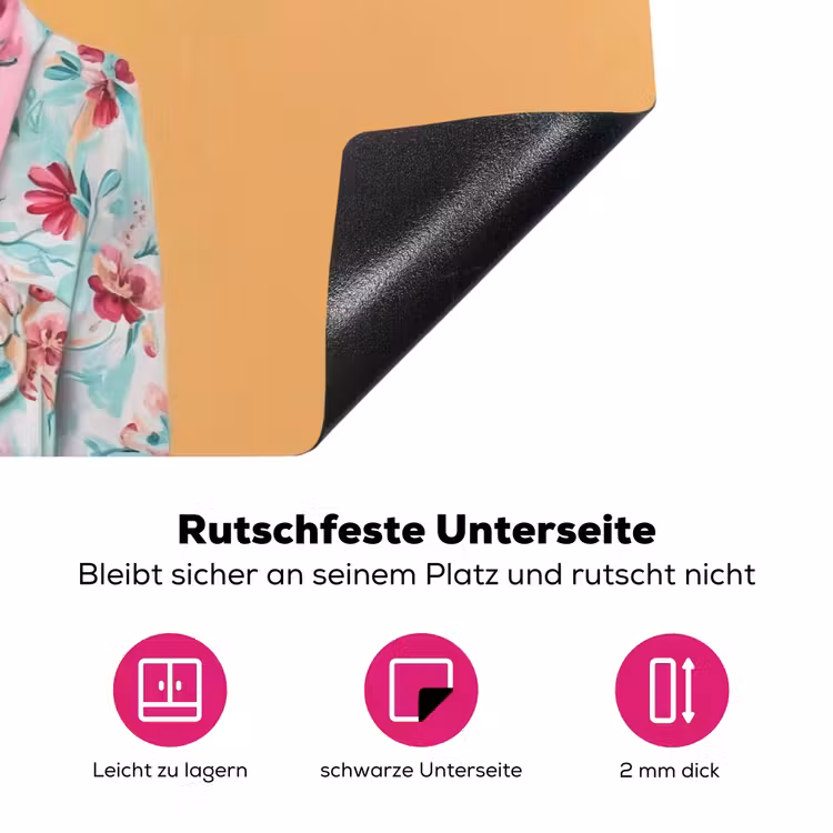 Zonnebril - Kat - Sjaal - Bloemen Inductie beschermer vinyl 3mm klein -zzzzzzz-lf-onderkant