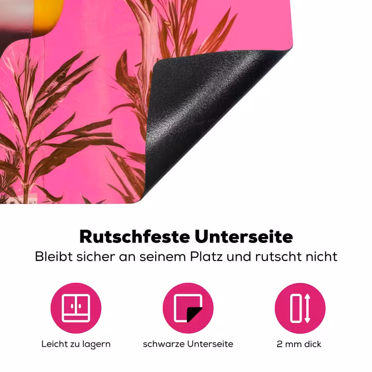 Zonnebril - Oranje - Vrouw - Planten Inductie beschermer vinyl 3mm klein -zzzzzzz-lf-onderkant