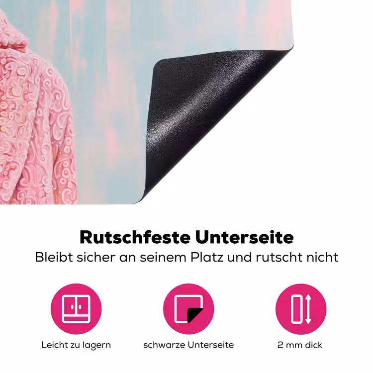 Zonnebril - Roze - Geit - Horen Inductie beschermer vinyl 3mm klein -zzzzzzz-lf-onderkant