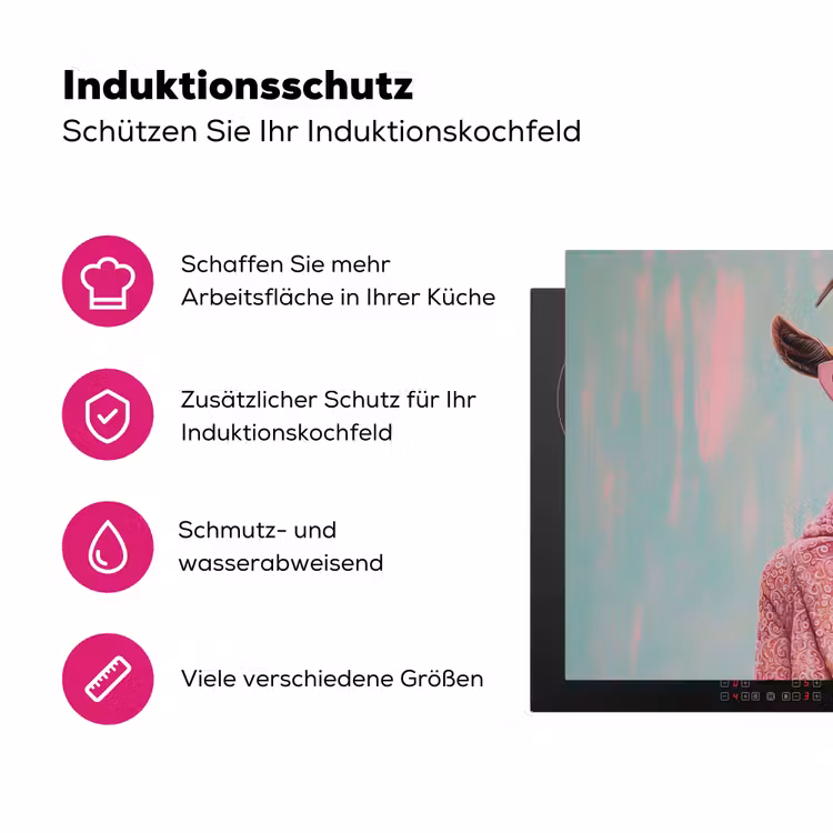 Zonnebril - Roze - Geit - Horen Inductie beschermer vinyl 3mm klein -zzzzzzz-lf-ups