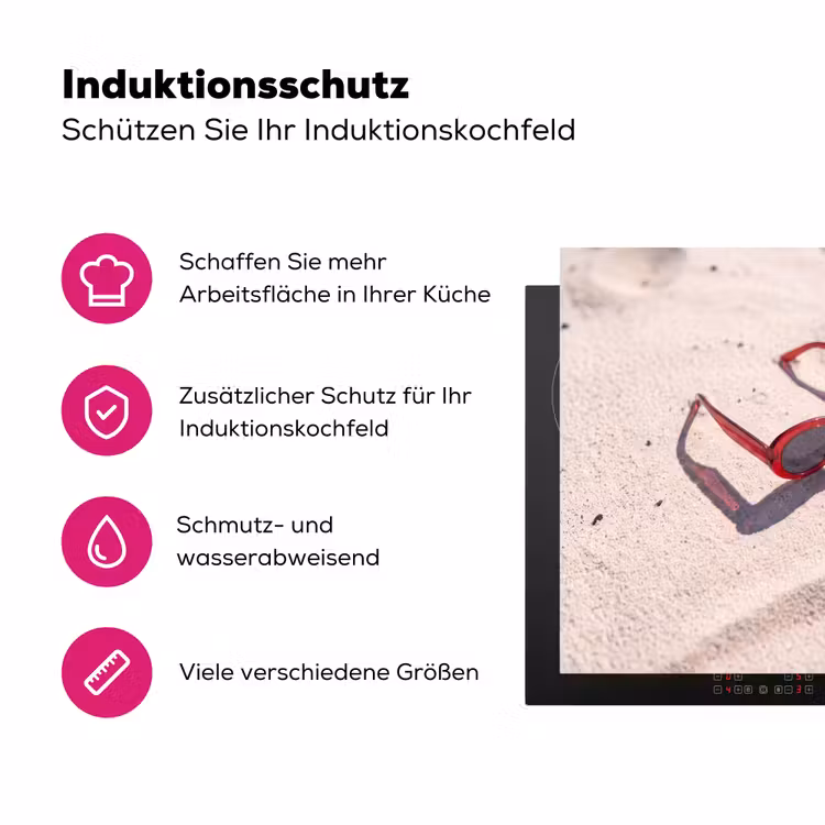 Zonnebril - Strand - Vakantie - Rood Inductie beschermer vinyl 3mm middel -zzzzzzz-lf-ups
