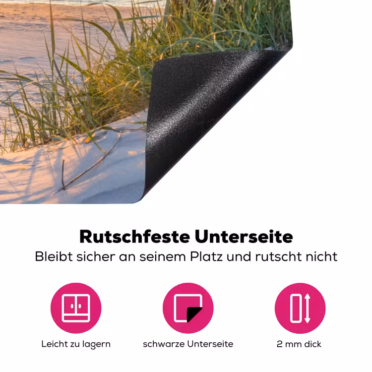 Strandzonsondergang met Helmgras Inductie beschermer vinyl 3mm klein -zzzzzzz-lf-onderkant
